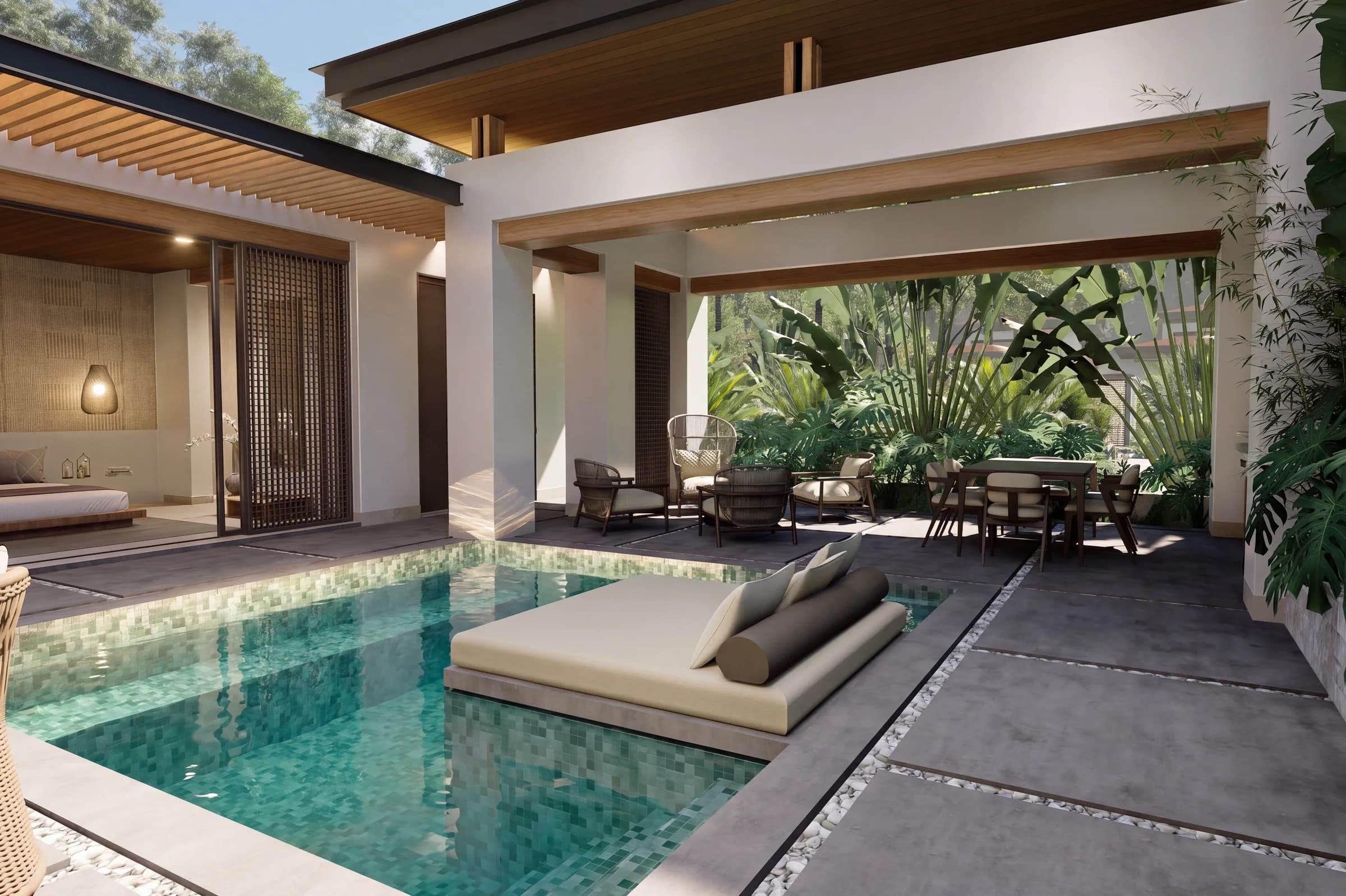 Model A pool and garden daybed