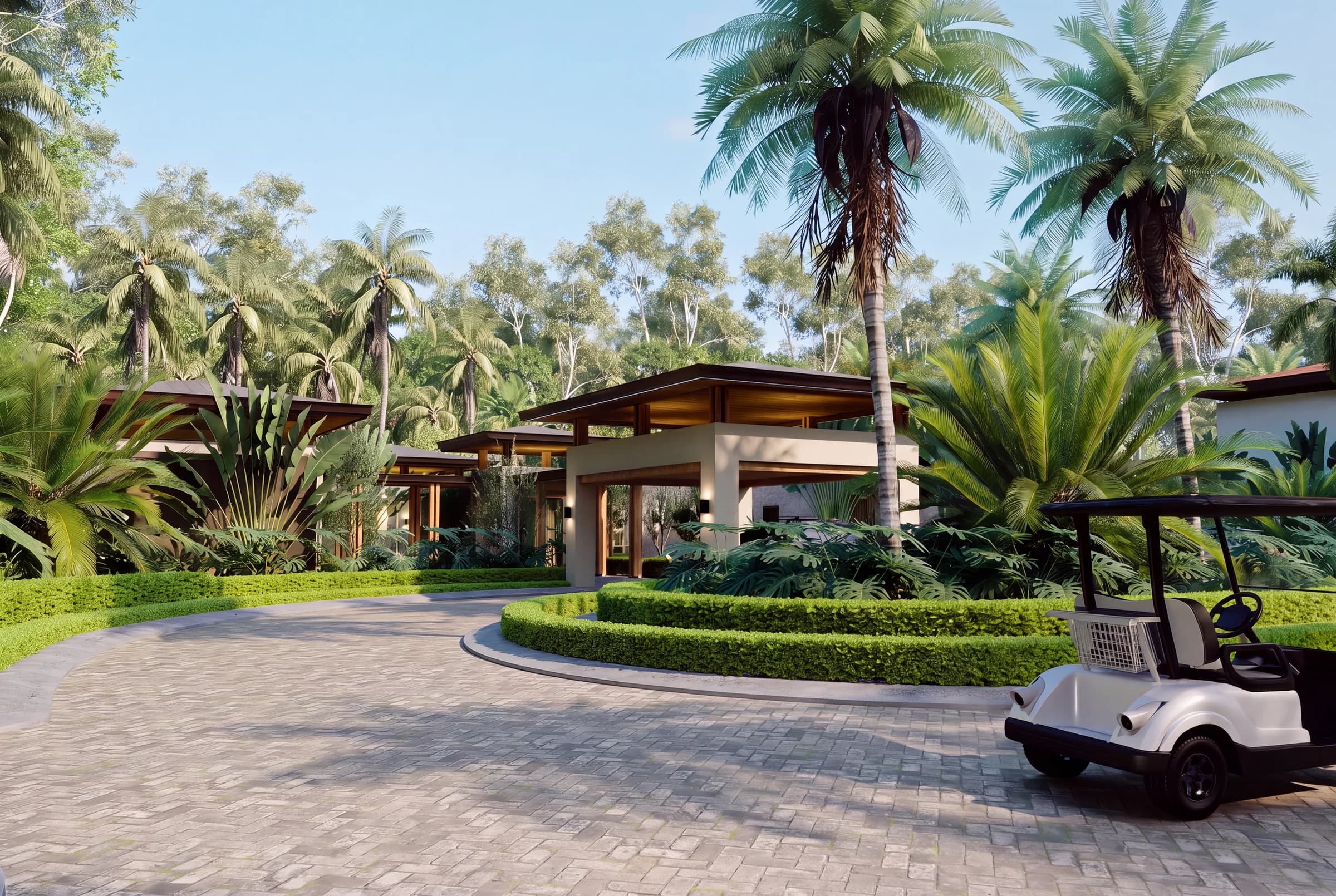 Arrival at the Selva Grand House club