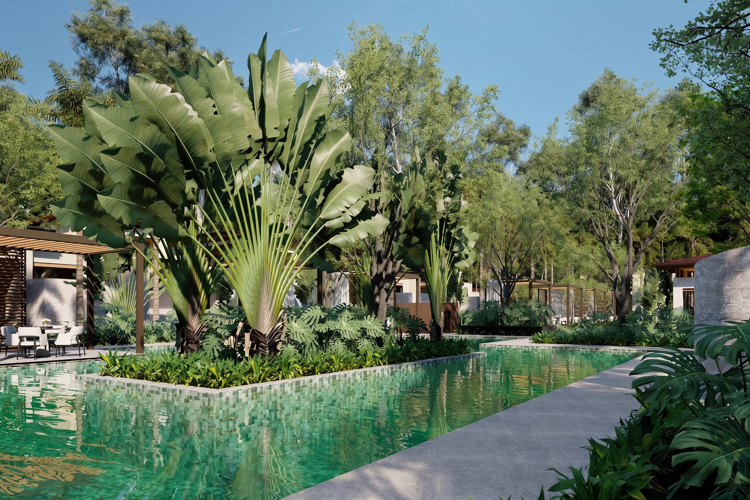 Tropical gardens within The Oasis