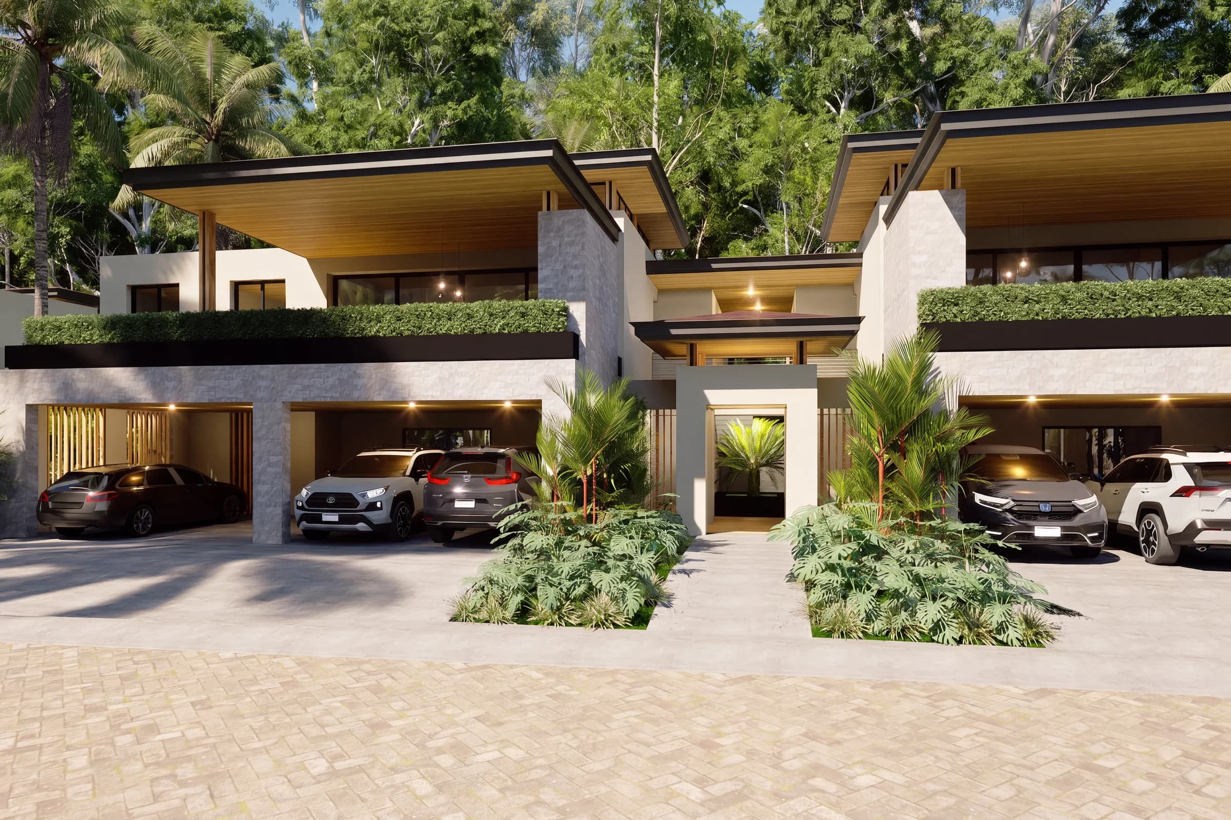 Pedestrian entrance to the apartments