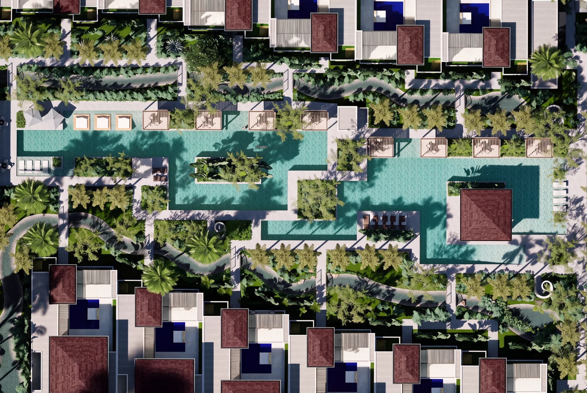 Overview of the principal areas of The Oasis